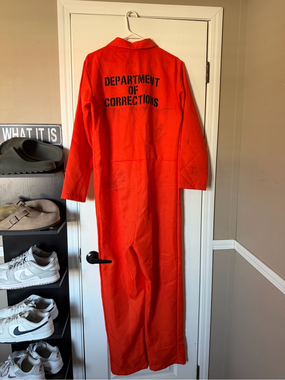 Orange Department of Corrections Coverall Jumpsuit Spirit Halloween costume